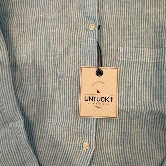 Untuckit Grechetto 100% Linen Nwt Size XS/0 - Picture 5 of 7